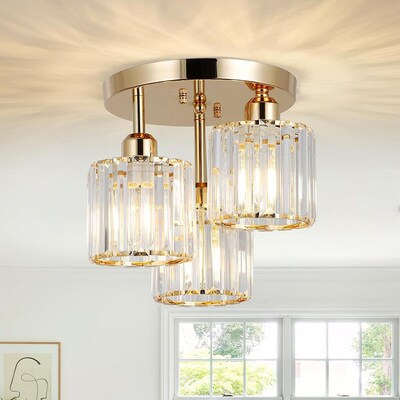 Crystal Ceiling Lamp Modern Lamp Black Kitchen With Transpar