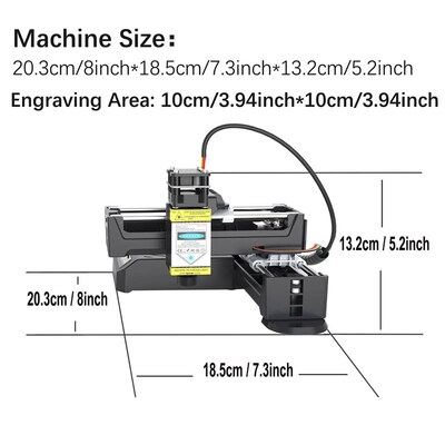 Mini Laser Engraver 24W Engraving Machine for Wood Cutting A