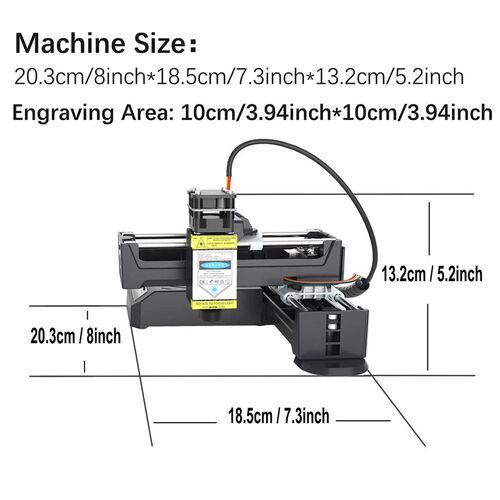 Mini Laser Engraver 24W Engraving Machine for Wood Cutting A