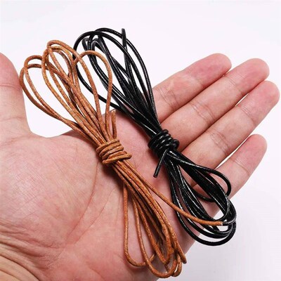 2-5m/lot 1.5 2 2.5 3 4 5 6mm 3 Color Genuine Cow Leather Rou