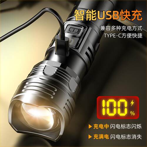 5000LM Zoomable XM-L T6 LED Flashlight Torch Light手电筒