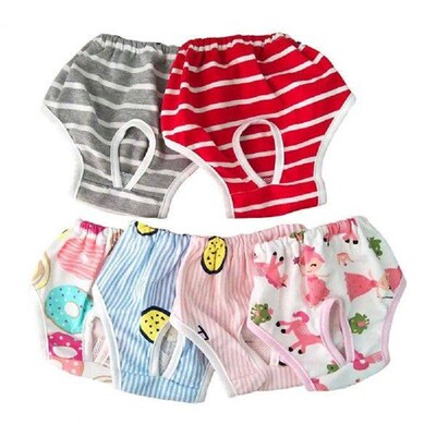 Pet Menstrual Pants Dog Period Diapers Breathable Cartoon