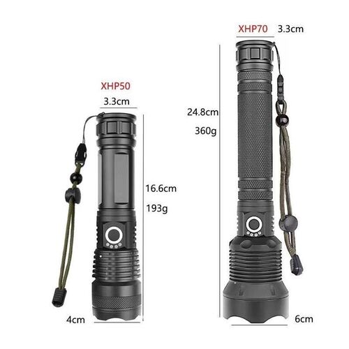5000LM Zoomable XM-L T6 LED Flashlight Torch Light手电筒