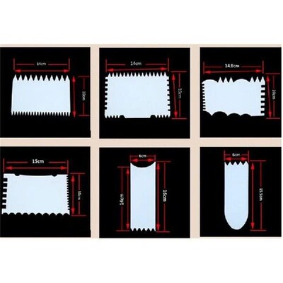 7 PC Fondant Cake Scraper Cake Edge Decorating Tool
