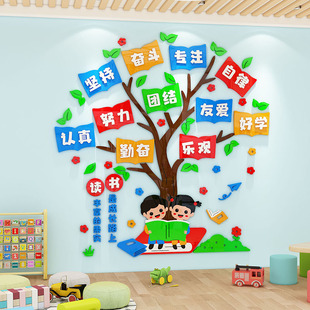 小学生励志标语班级之星照片墙贴光荣榜评比栏文化墙教室布置装饰