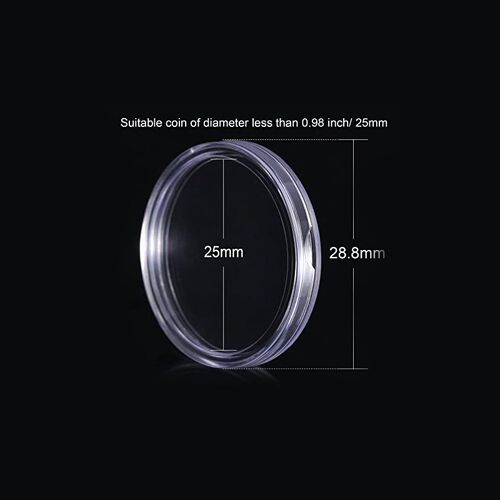 10/25pcs 21-45mm clear round coin storage box capsule coin c