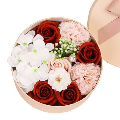 Valentines Day Teachers Day Gift Soap Flower Small Round B