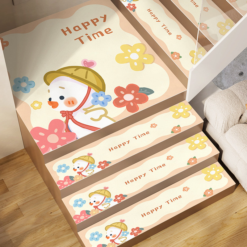 可爱风loft楼梯垫踏步垫除尘静音防滑垫室内转角阶梯楼梯地毯,居家布艺,楼梯垫,淘宝优惠券,粉丝福利购,淘宝优惠卷