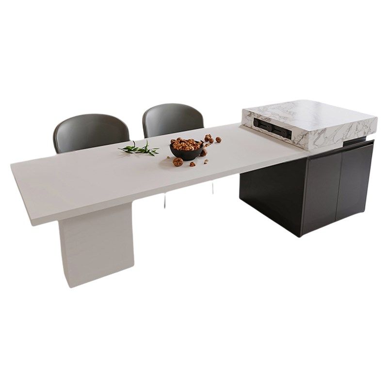 意式极简岩板岛台餐桌一体可伸缩家用小户型高端中岛台餐桌椅,住宅家具,岛台餐桌,淘宝优惠券,粉丝福利购,淘宝优惠卷