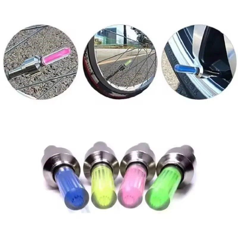 2PCS Bicycle Bike LED Lights Tire Valve Cap Flashlight Auto图片