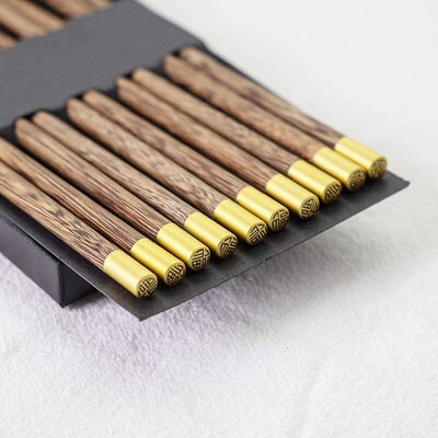 Flat-top Fuzi chopsticks wooden chopsticks gift box chopstic