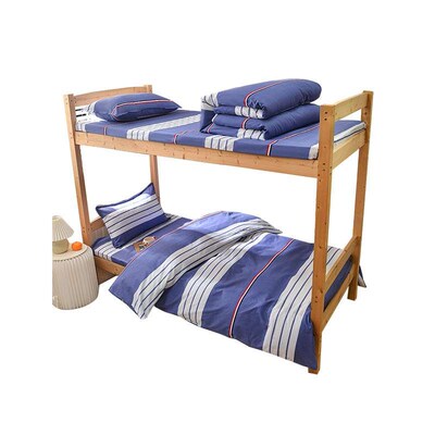 Dormitory single bed three-piece cotton school six-piece bed