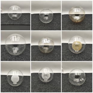 圆球魔豆分子吊灯g9牙口透明奶白金色球中球双口单口玻璃灯罩外壳