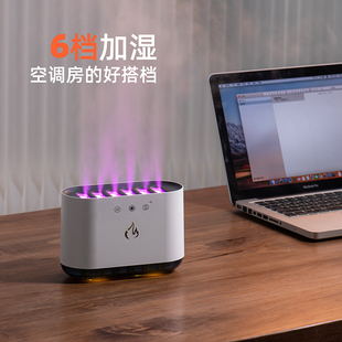 加湿器家用卧室内桌面空气补水大喷雾创意礼物七彩炫酷拾音氛围灯