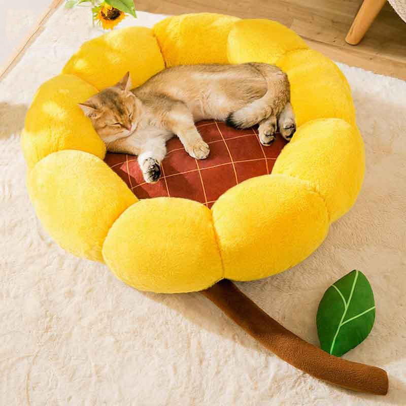 猫窝冬季保暖猫床泰迪比熊小型犬狗窝四季通用可爱花瓣窝宠物用品