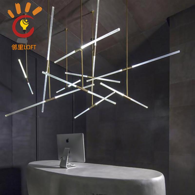 公司酒店前台吧台吊灯led餐厅咖啡厅餐厅家用广东艺术样板房吊灯