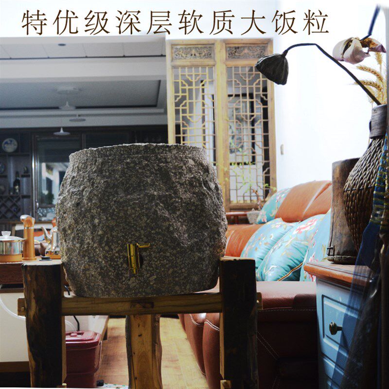 特优级深层软质大饭粒麦饭石水缸 水桶茶道储水罐饮水机净水器