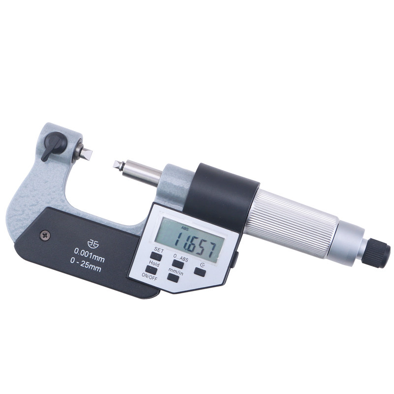 青量数显螺纹千分尺 0-25mm 电子螺纹中径千分尺 螺纹外径千分尺