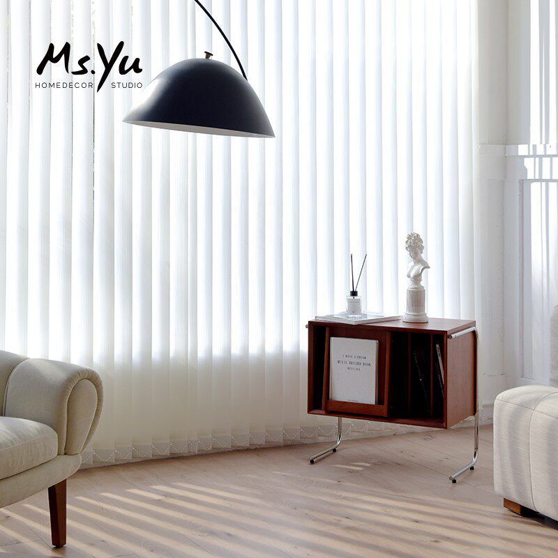 垂直帘竖百叶手动拉珠轨道窗帘光影梦幻帘百叶客厅卧室帘 喻小姐