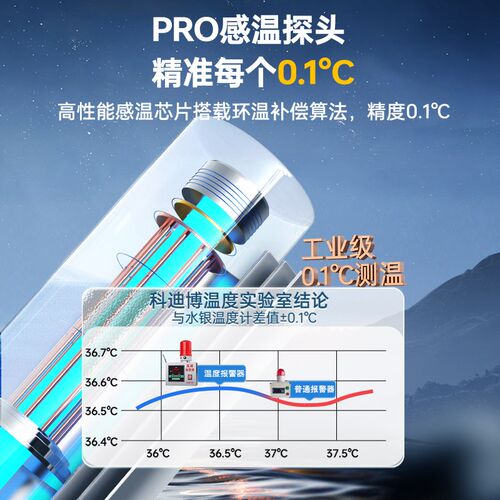 温度报警器数显温度表高温低温智能感应报警器温度检测养殖场机房