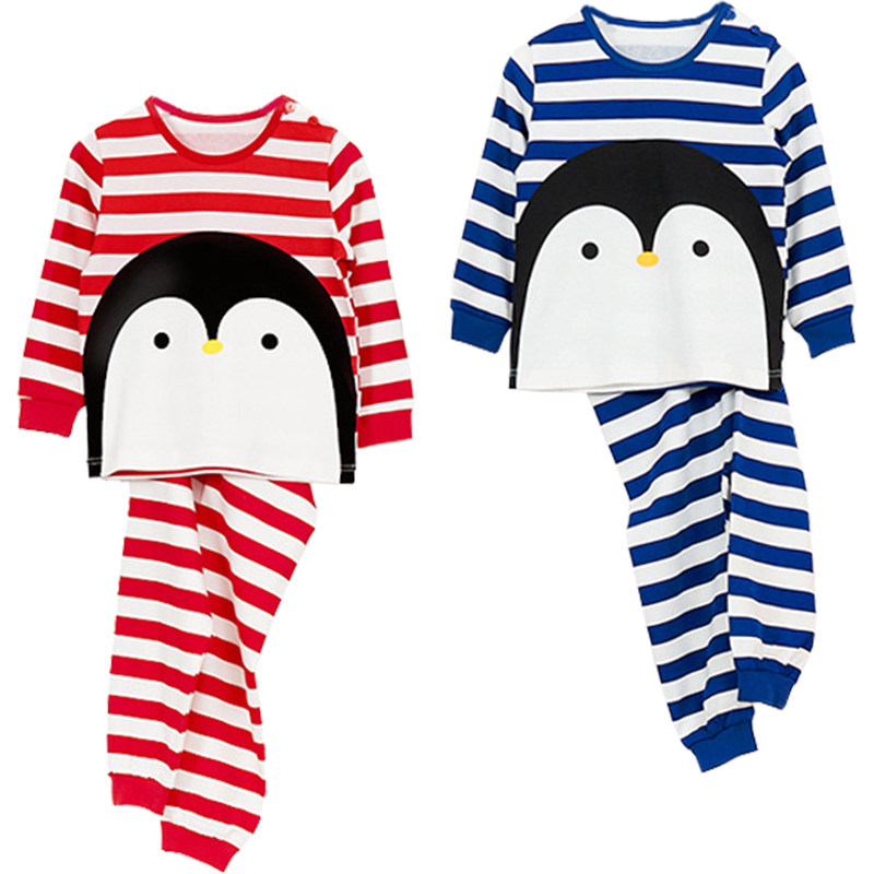 韩国儿童内衣纯棉宽松薄款女宝宝全棉男童秋衣套装家居服衬衣睡衣