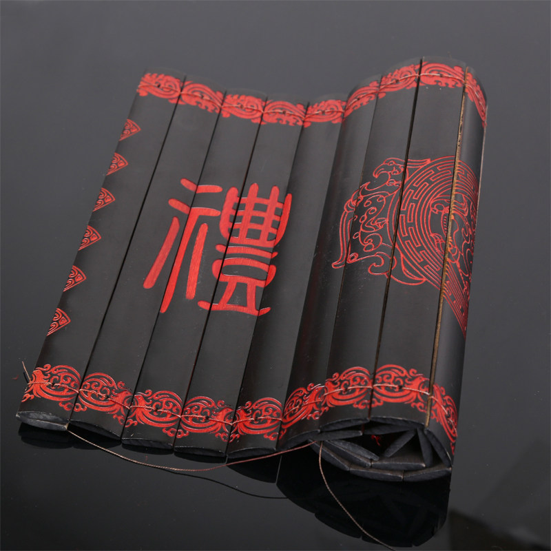 传统中式汉唐婚礼道具汉式竹简竹雕婚书诰礼赞周制诰礼道具摆件