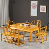 金丝楠木茶桌椅组合中式 茶台家用客厅茶几实木功夫茶桌红木家具