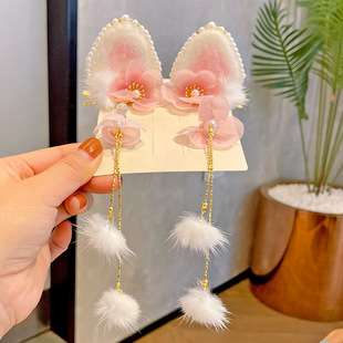 儿童发饰2021款女童古风发夹对夹儿童女宝宝汉服唐装配饰古装头饰