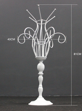 百界铁艺婚庆现场布置婚礼桌花器皿t台装饰路引布置插花白色架子