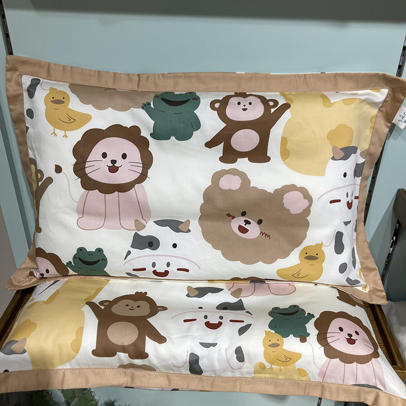 新款60s支棉卡通枕套 A类带边30*50儿童枕头罩幼儿乳胶记忆枕头套,床上用品,枕套,淘宝优惠券,粉丝福利购,淘宝优惠卷