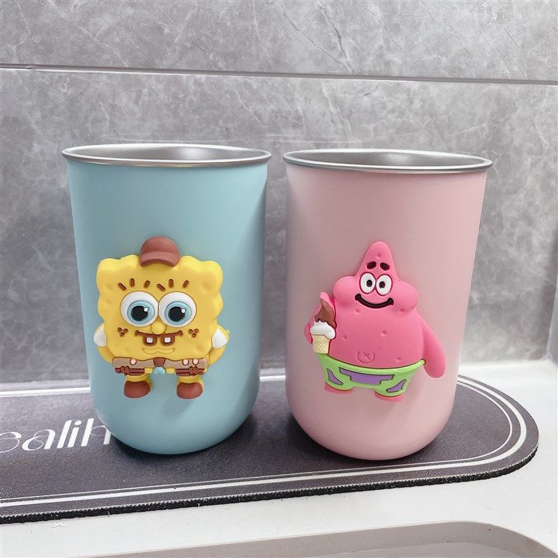 刷牙杯子一对家用一家三口可爱学生宿舍漱口杯情侣不锈钢304牙杯,家庭/个人清洁工具,洗漱杯,淘宝优惠券,粉丝福利购,淘宝优惠卷