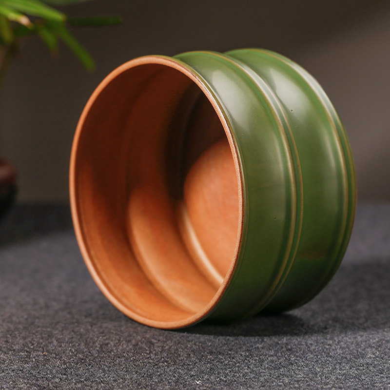 仿竹造型陶瓷笔洗 仿古青竹大号笔洗水盂水洗书画绘画洗毛笔洗缸,文具电教/文化用品/商务用品,笔洗,淘宝优惠券,粉丝福利购,淘宝优惠卷