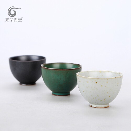 东茶西壶 陶瓷品茗杯主人杯茶盏个人杯子品杯 复古窑变亚古釉茶杯