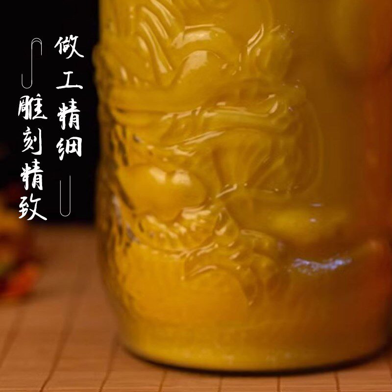 龙纹玻璃大号无烟植物酥油灯7天15天10天蜡烛佛前灯供灯家用耐烧