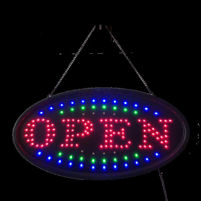 店铺营业中指示牌open灯挂牌LED广告灯牌灯箱发光字迎宾灯招牌灯