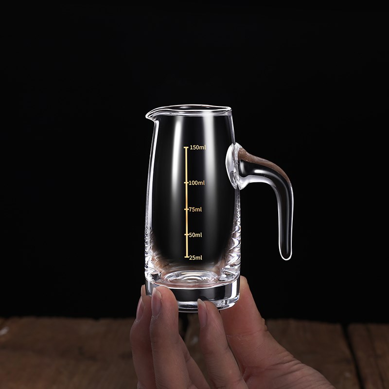 轻奢创意白酒杯分酒器家用饭店高档水晶玻璃小酒杯酒具套装中式