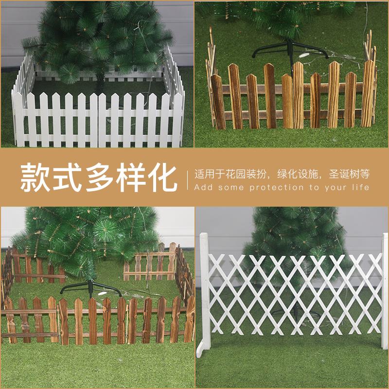 圣诞实木围栏圣诞节装饰护栏木篱笆白色木质栅栏室内圣诞树装饰品