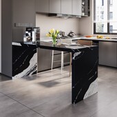 高脚小吧台桌子家用高级感开放式 厨房隔断桌小户型客餐厅岩板吧台