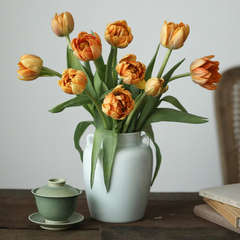 雅集堂 如常 青白瓷双系耳花罐花瓶花插 茶道日用餐桌花器Y,家居饰品,花瓶,淘宝优惠券,粉丝福利购,淘宝优惠卷