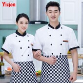 学校餐厅饭店幼儿园后厨房衣服秋冬装 夏季 男女短袖 厨师工作服长袖