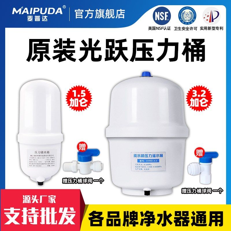 光跃3.2G压力桶净水器家用储水罐厨房直饮反渗透纯水机过滤器配件