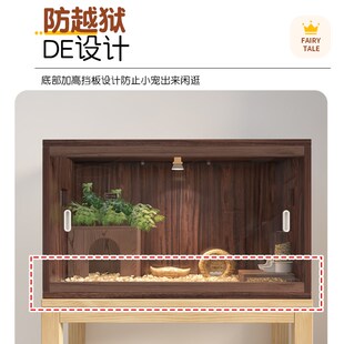 芦丁鸡饲养箱全套推拉门仓鼠爬行宠物养殖鸡笼子大房保温鸡窝木箱