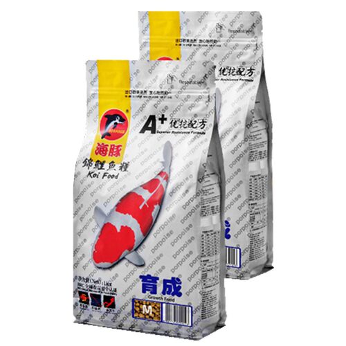 海豚锦鲤金鱼鱼粮增红饲料鱼食锦鲤主食育成色扬饲料 螺旋藻鱼粮