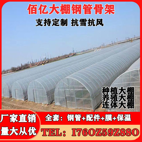 温室养殖大棚骨架钢管椭圆管蔬菜种植鸡鸭猪牛羊花卉果树育苗热镀