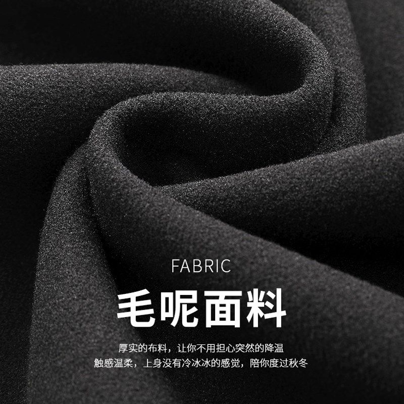 黑色毛呢烟管裤女秋冬小个子九分直筒裤小个子加绒加厚西装阔腿裤