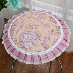 四季座垫餐椅垫布艺圆坐垫圆凳垫方凳垫圆凳子座套三角凳垫4个装