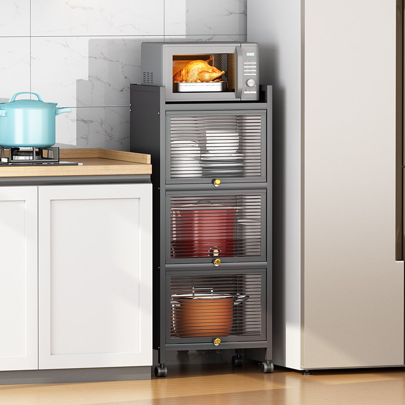 厨房柜子储物柜置物架落地多层多功能靠墙带门橱柜小型夹缝收纳柜,厨房/烹饪用具,厨房置物架/置物柜/角架,淘宝优惠券,粉丝福利购,淘宝优惠卷