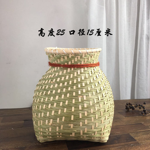 手工竹编儿童小背篓舞蹈道具竹制品鱼篓竹篓 跳舞