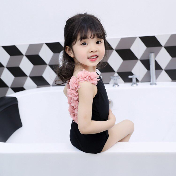 儿童泳衣韩国可爱裙式游泳服1女童2宝宝3婴儿4连体小童公主比基尼