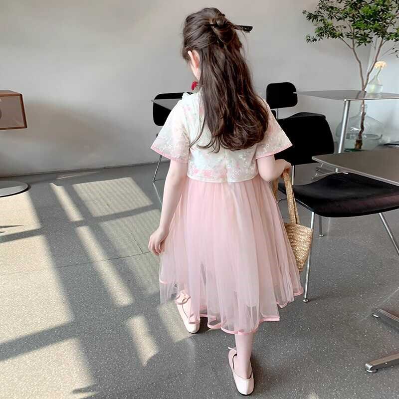 儿童新中式女童连衣裙夏装2024新款夏季公主裙子夏天国风套装汉服